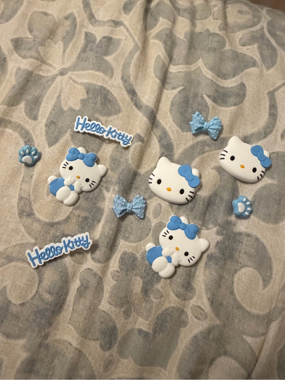 Jibbitz Hello Kitty Blue and White Shoe Charms Set